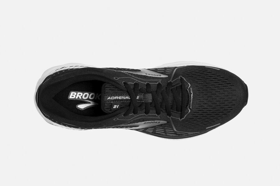 Brooks Adrenaline Gts 21 Road Löparskor Herr - Svarta/Vita - 9016-ESWQV